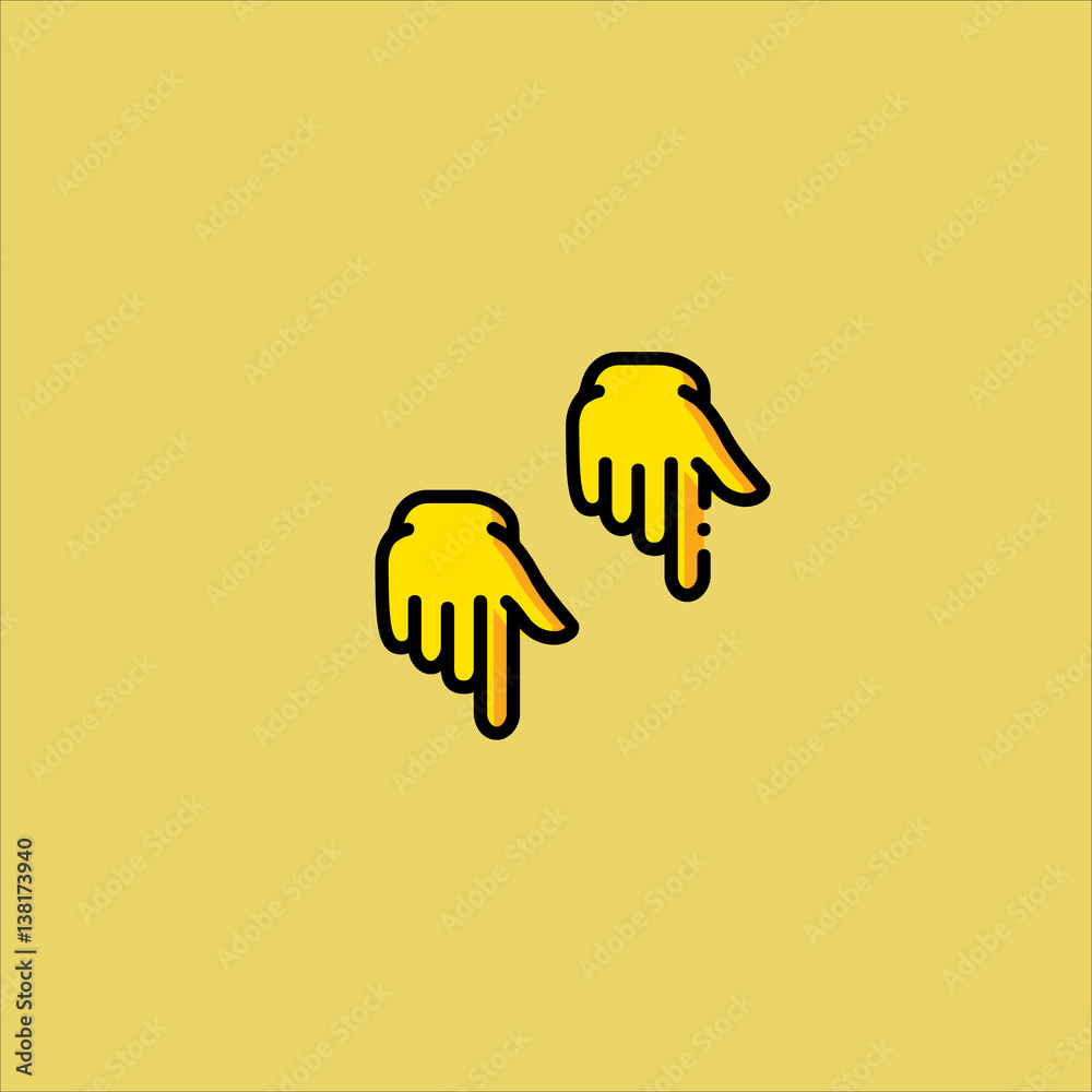 pointing icon flat design pointing icon flat design