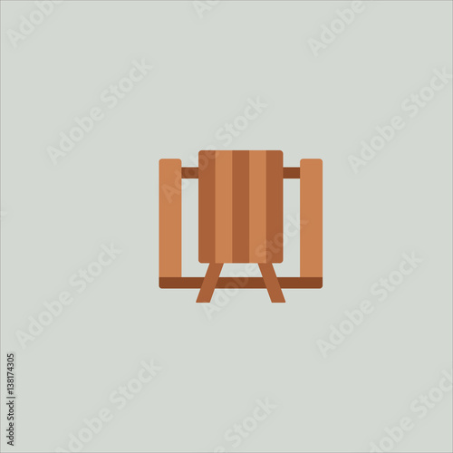 picnic table icon flat design
