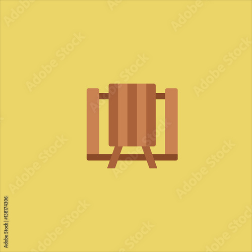 picnic table icon flat design
