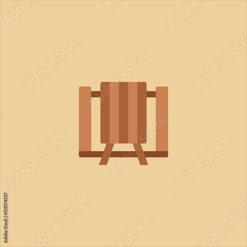picnic table icon flat design