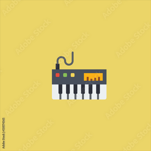 piano icon flat design