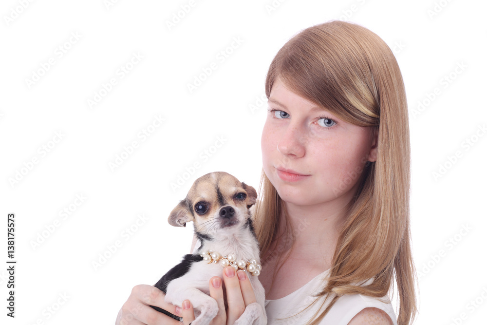 Girl and dog Girl and dog