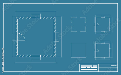 Blue print illustration