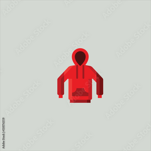 hoodie icon flat design