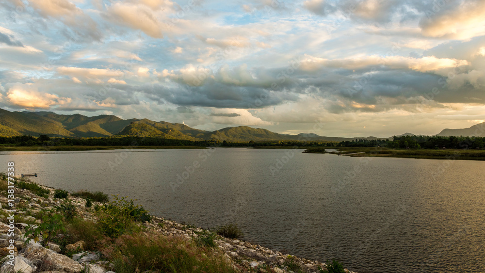 Reservoir in the evening