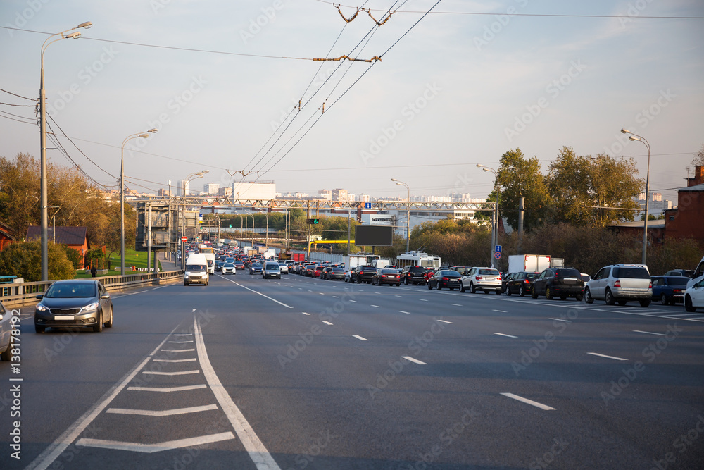 Highway with cars Highway with cars