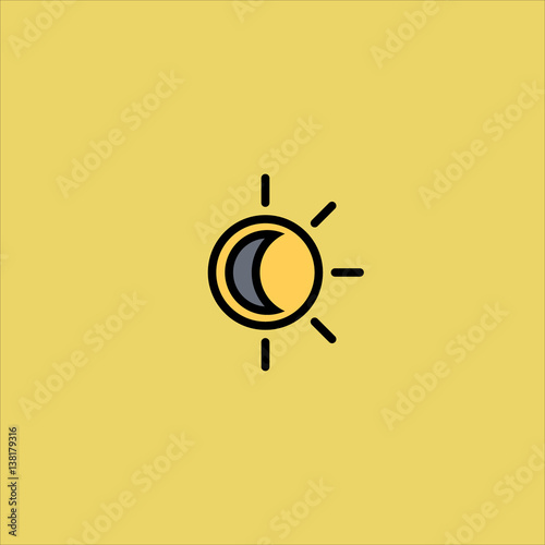 eclipse icon flat design