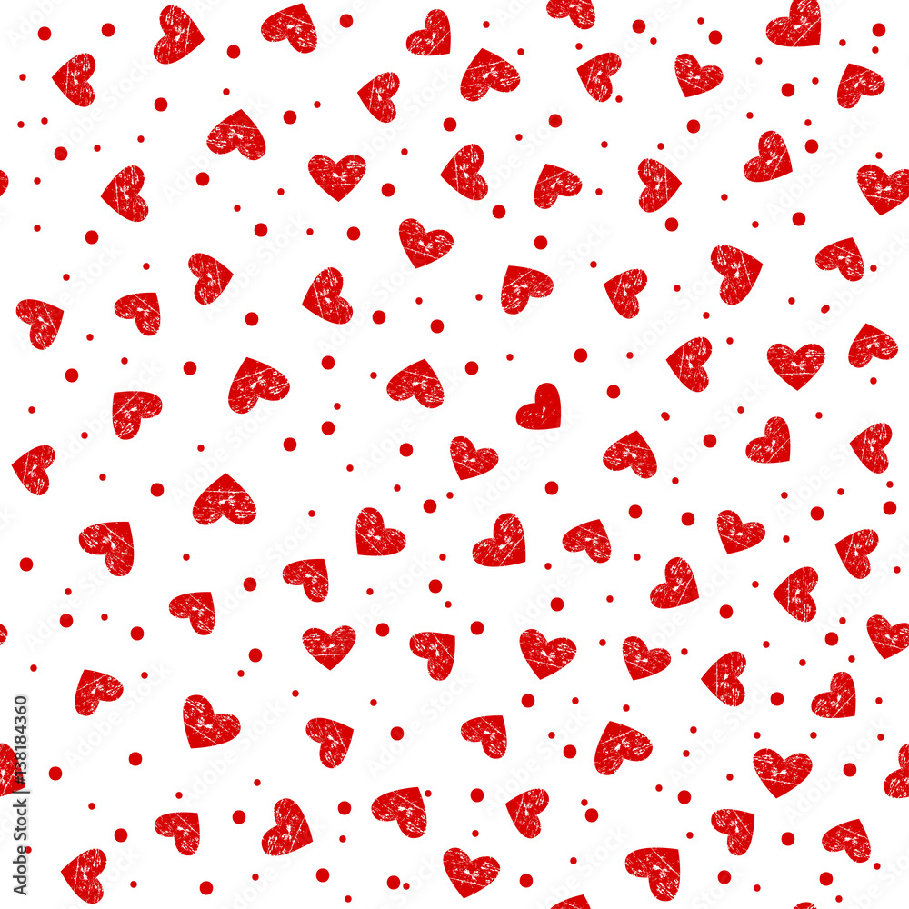 Cute pattern for kids, girls and boys. Creative vector background is made up of hearts and flowers. It can be used to create prints, packaging, invitations, simple designs. Holiday packages.