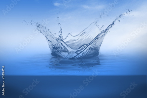 drop of blue water