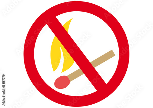 Schild offenes Feuer verboten