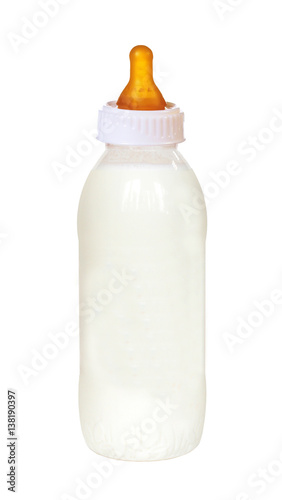 baby bottle isolated on white
