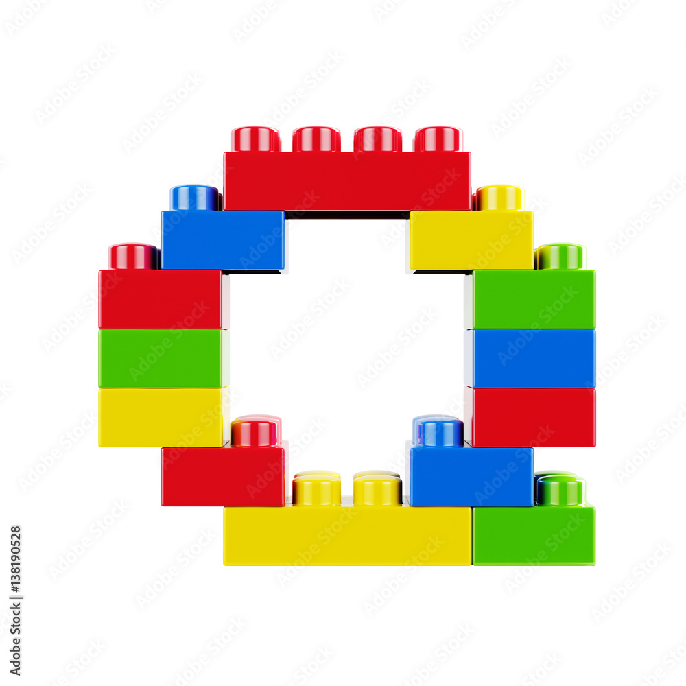 Obraz premium Q plastic font alphabet character