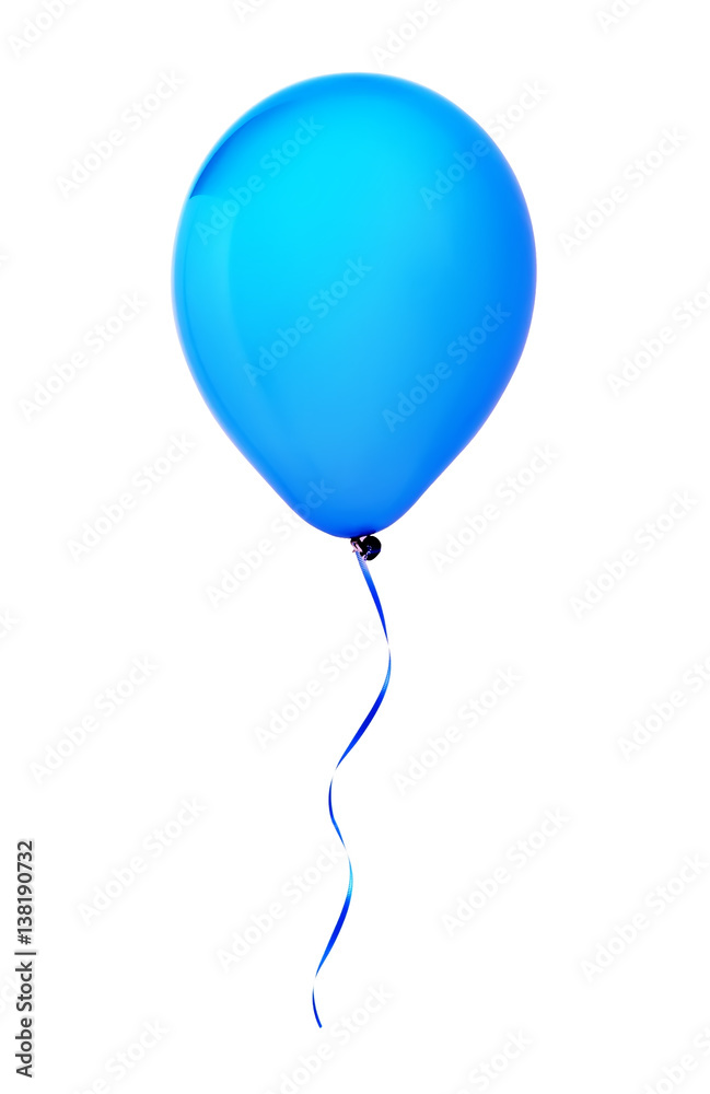blue happy air flying balloon isolated on white blue happy air flying balloon isolated on white