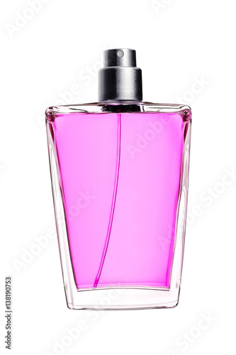 woman perfume in beautiful bottle isolated