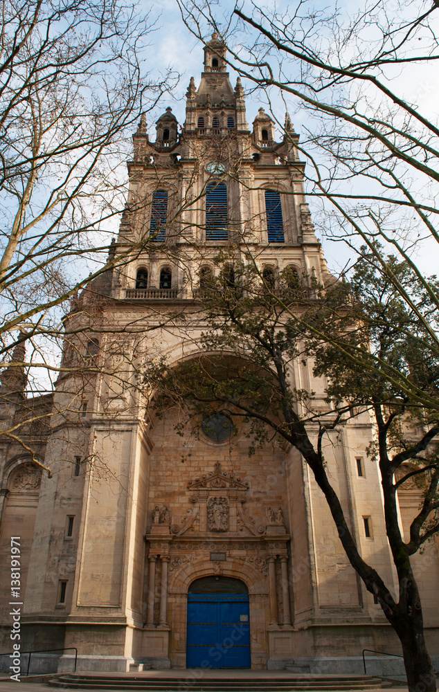 Bilbao, 25/01/2017: la Basilica di Begona, chiesa del XVI secolo in stile gotico e barocco dedicata alla patrona di Biscaglia, la Vergine Begona