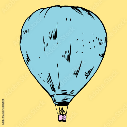 vector illustration of hot air baloon