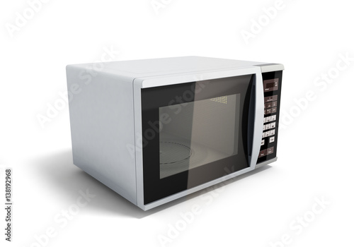 Microwave stove no shadow 3d illustration