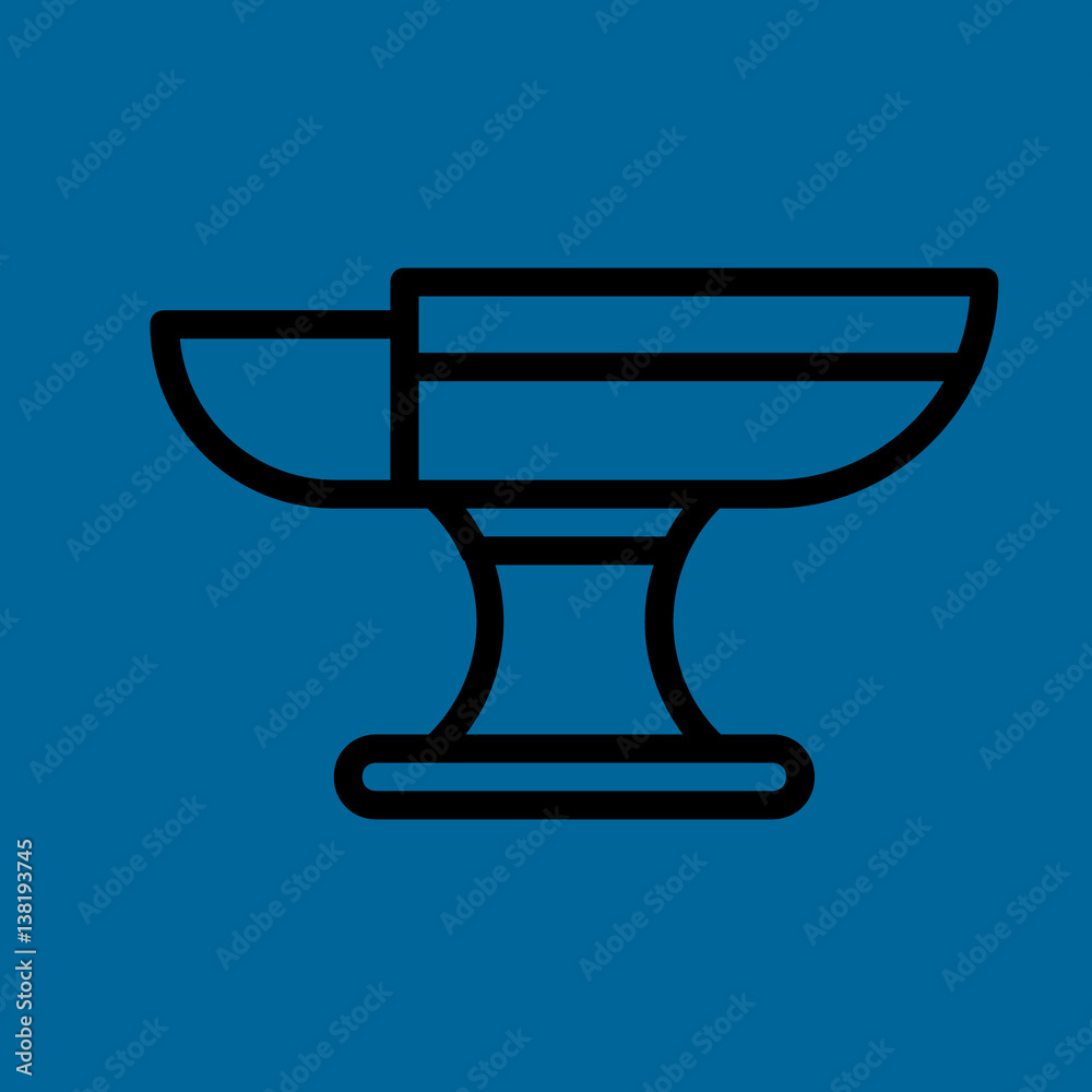 anvil icon flat design