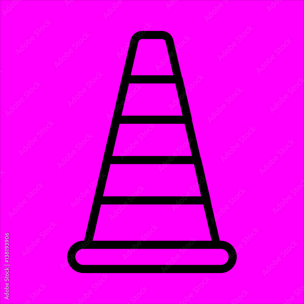 cone icon flat design cone icon flat design