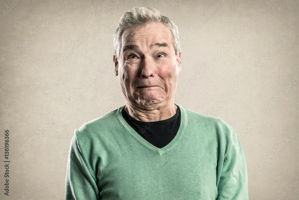 Portraits of a Senior Man - Expressions Series - Surprised Portraits of a Senior Man - Expressions Series - Surprised