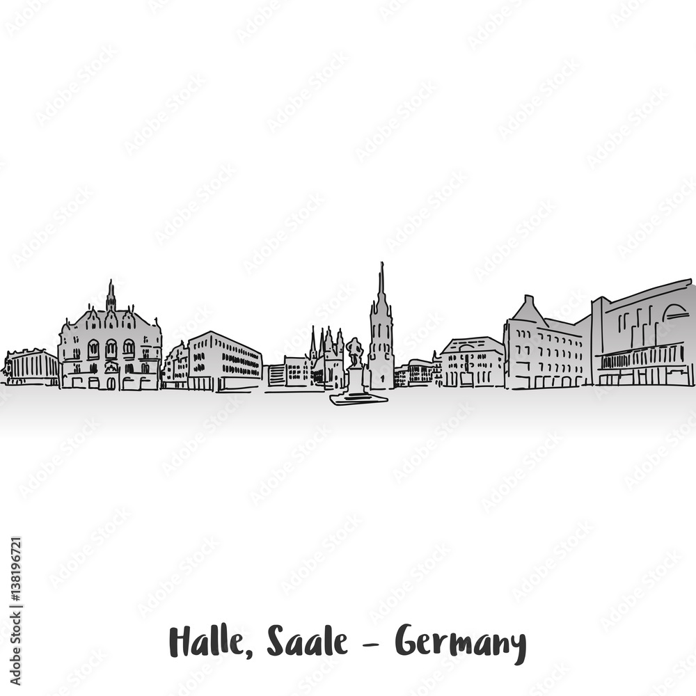 Halle Saale Market Sqare Card Design