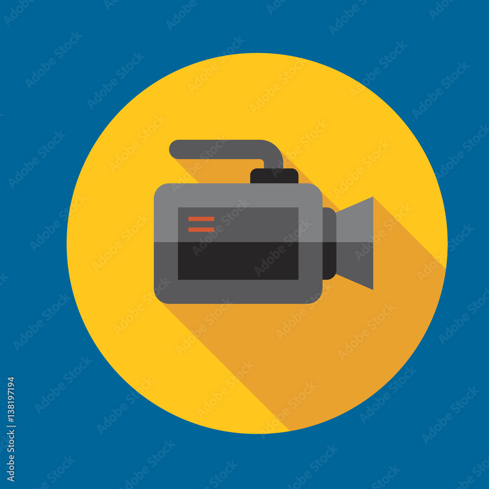 video camera icon flat design video camera icon flat design