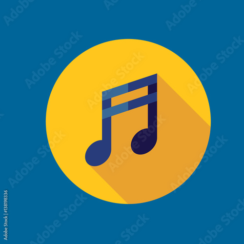 music icon flat design