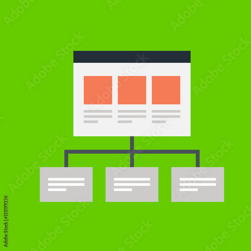 hierarchical structure icon flat design