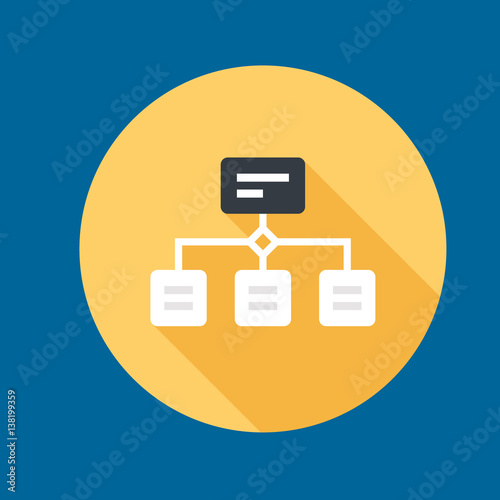 hierarchical structure icon flat design