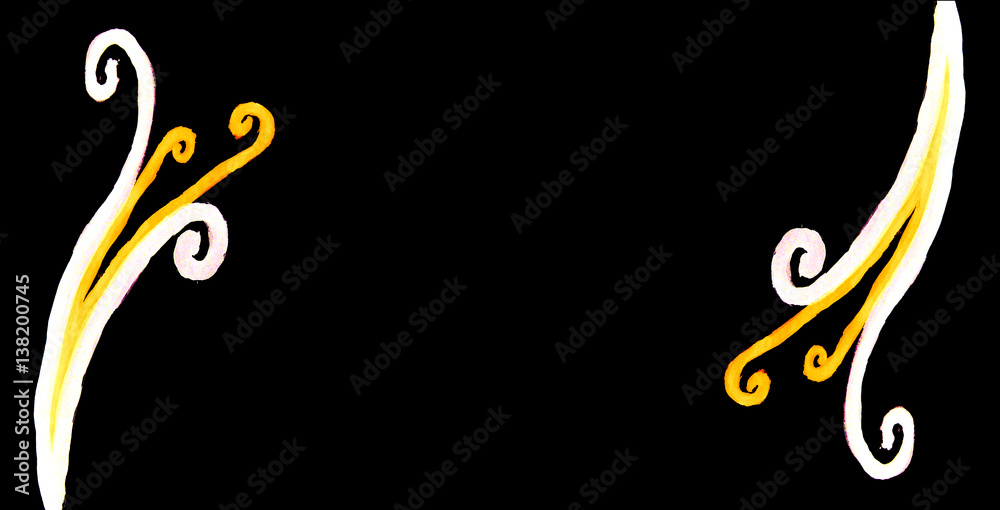 Long horizontal black background decorated adorned the sites with curvy calligraphic light elements Long horizontal black background decorated adorned the sites with curvy calligraphic light elements