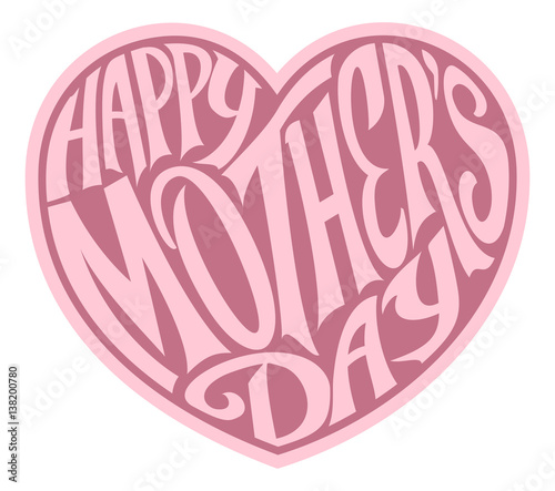 Pink Mothers Day Heart