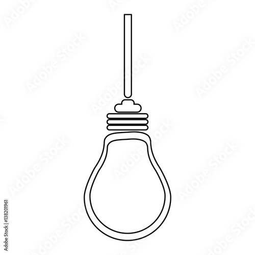 normal bulbs hanging icon, vector illustration design image