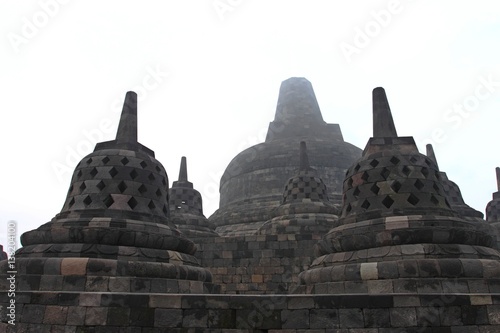 Borobudur temple stupas near Yogyakarta, Java, Indonesia © leochen66