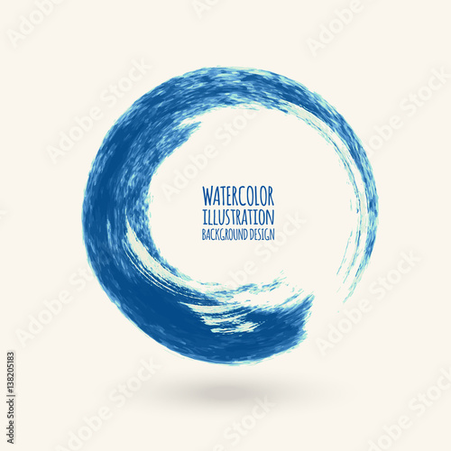 Watercolor circle texture. Vector watercoluor circle elements for design. photo