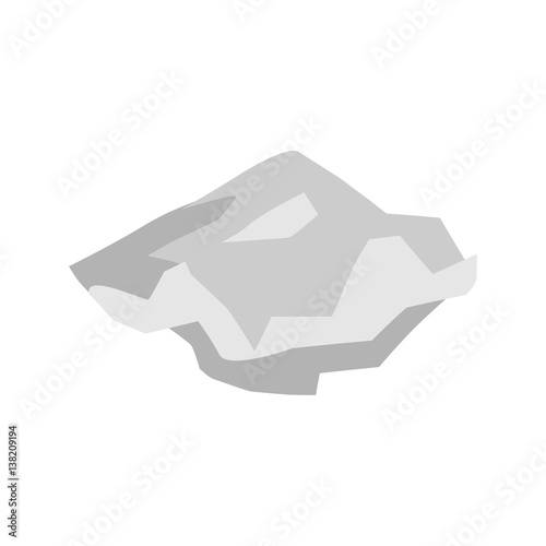 Paper crushed garbage isolated. sheet  rubbish on white background