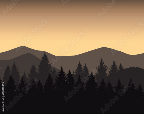 Image background of mountain landscape. Chocolate colors.