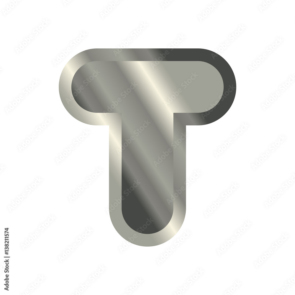Letter T steel font. Metal alphabet sign. Iron ABC symbol. chromium lettering. Silver typography Letter T steel font. Metal alphabet sign. Iron ABC symbol. chromium lettering. Silver typography