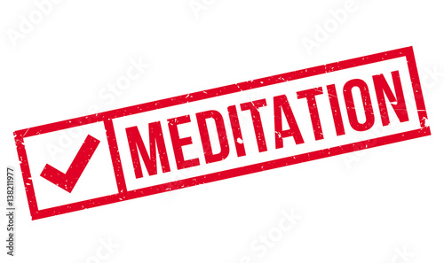 Meditation rubber stamp