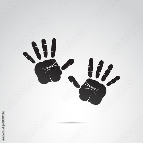 Handprint vector art.