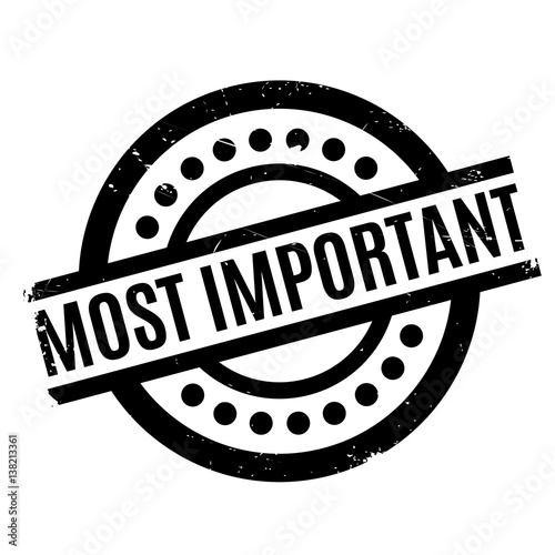Most Important rubber stamp