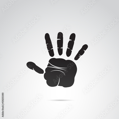 Handprint vector art.