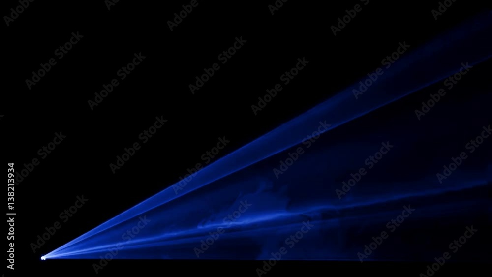 High quality video of blue laser show in 4K