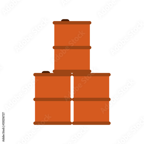 oil barrel icon over white background. colorful design. oil industry concept. vector illustration