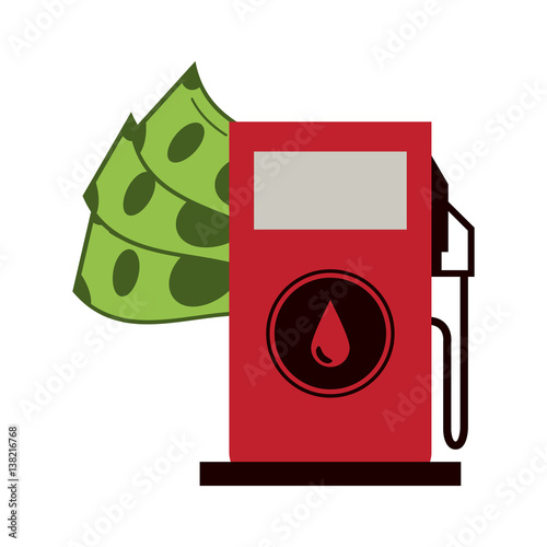 petrol pump icon over white background. colorful design. vector illustration