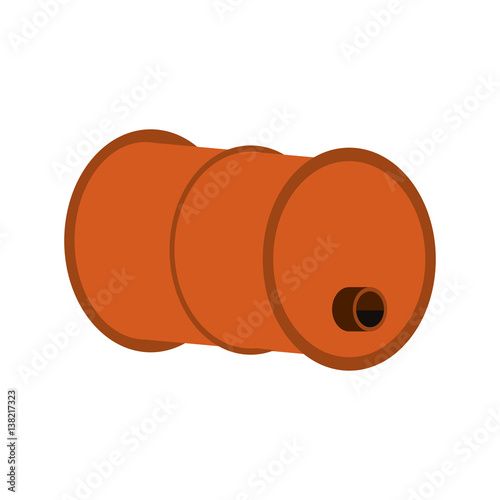 oil barrel icon over white background. colorful design. oil industry concept. vector illustration