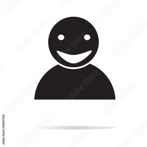 smile icon on white background. smile sign.