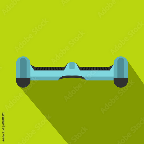 Blue dual wheel self balancing skateboard icon