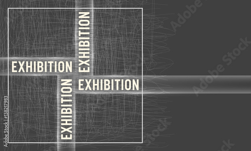 Vector abstract background with theme of exhibition