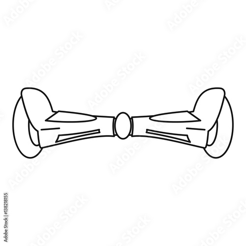 Hoverboard icon, outline style