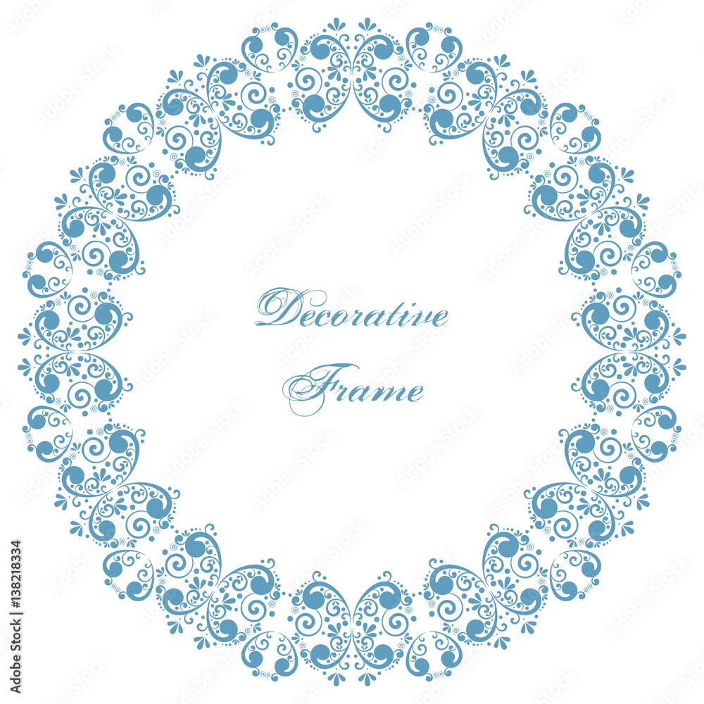 Decorative round frame Decorative round frame